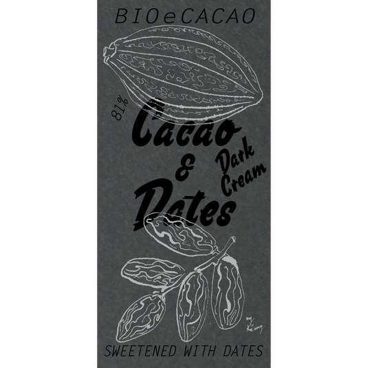 Schokolade vegan Cacao & Dates 81% Dark Cream 90 g BIO/kbA