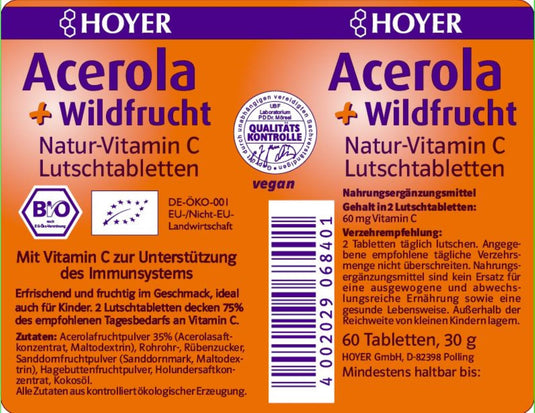 Acerola & Wildfrucht Lutschtabletten - bio-swiss