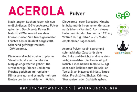 Acerola Pulver 100 g BIO/kbA